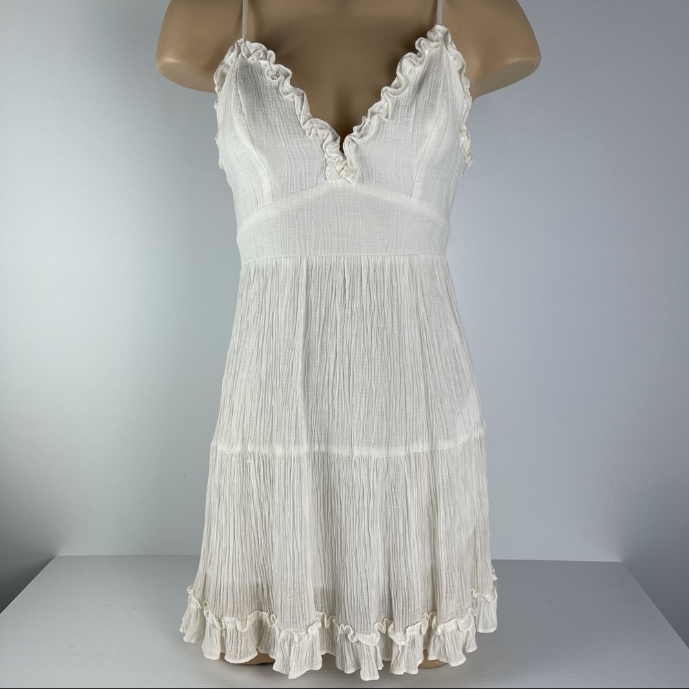 WILDFIRE Size 6 White Lined Summer DressAdjustable - Picture 12 of 12